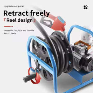 Cavitt Automatic 110V220V Portable Fuel Pump Electric Fuel Pump Hose Reel Pump With Metering Refueling Gun